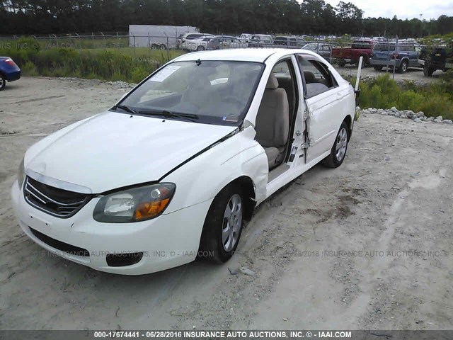 KNAFE221495596045 - 2009 KIA SPECTRA EX/LX/SX WHITE photo 2