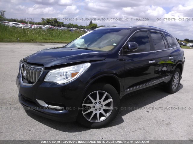 5GAKRBKD8GJ124274 - 2016 BUICK ENCLAVE BLUE photo 2