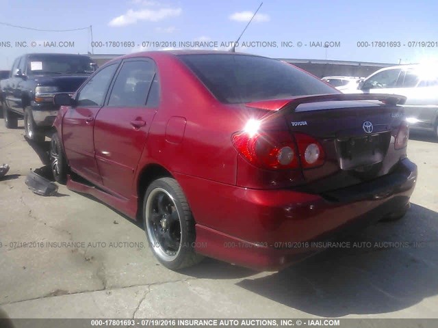 1NXBR32E55Z525821 - 2005 TOYOTA COROLLA CE/LE/S RED photo 3