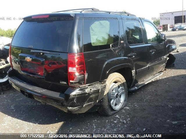 1GNFK23039R246293 - 2009 CHEVROLET TAHOE K1500 LT BLACK photo 4