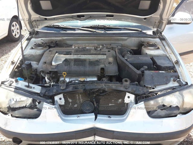 KMHDN45D33U561758 - 2003 HYUNDAI ELANTRA GLS/GT SILVER photo 10