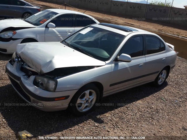 KMHDN45D33U561758 - 2003 HYUNDAI ELANTRA GLS/GT SILVER photo 2