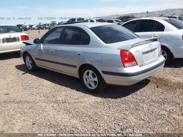 KMHDN45D33U561758 - 2003 HYUNDAI ELANTRA GLS/GT SILVER photo 3