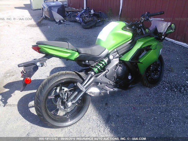 JKAEXEE14FDA20461 - 2015 KAWASAKI EX650 E GREEN photo 4