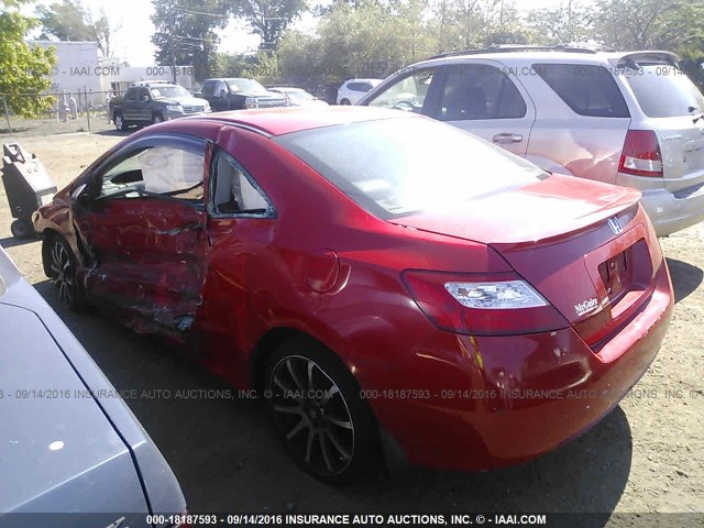 2HGFG12948H523781 - 2008 HONDA CIVIC EXL RED photo 3