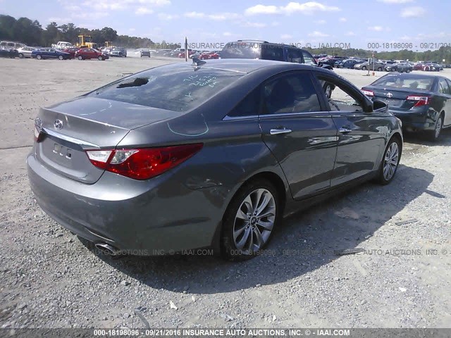 5NPEC4ACXCH499734 - 2012 HYUNDAI SONATA SE/LIMITED SILVER photo 4