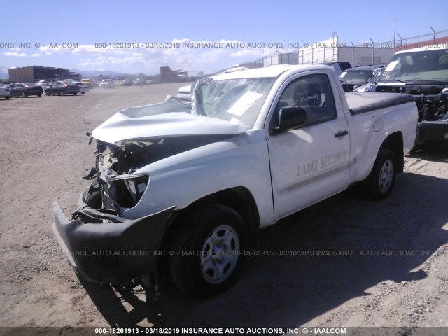 5TFNX4CN4EX033257 - 2014 TOYOTA TACOMA WHITE photo 2