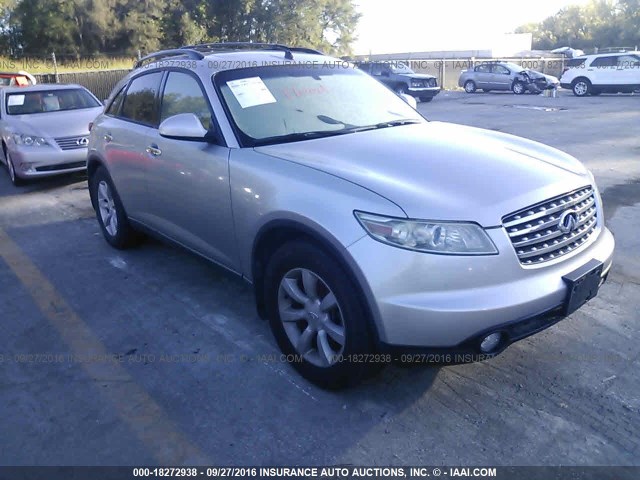 JNRAS08W35X212168 - 2005 INFINITI FX35 SILVER photo 1