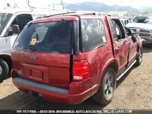 1FMDU75K54ZA94155 - 2004 FORD EXPLORER LIMITED RED photo 5