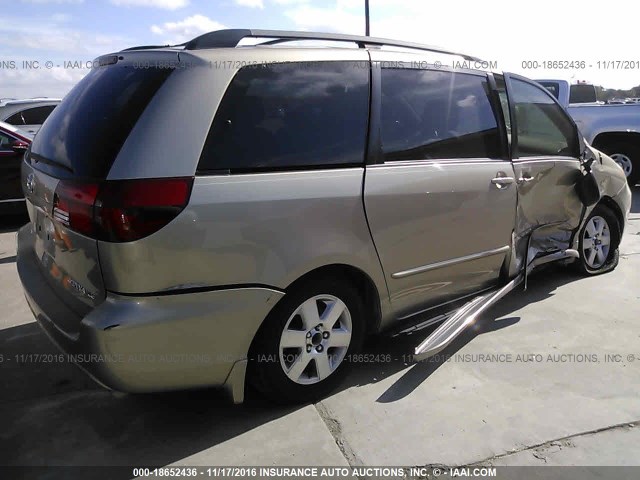 5TDZA23C84S177842 - 2004 TOYOTA SIENNA CE/LE GOLD photo 4