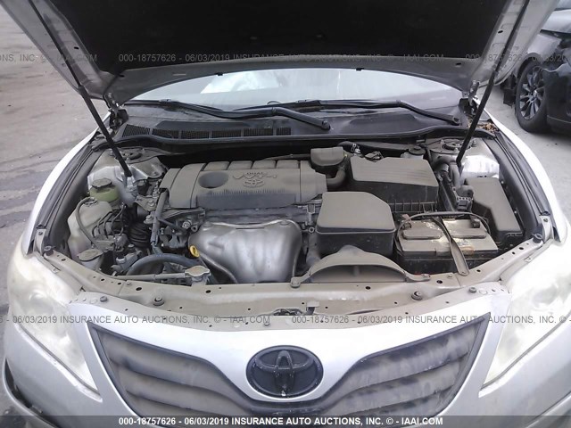4T4BF3EK8BR190503 - 2011 TOYOTA CAMRY SE/LE/XLE 银色 照片 10
