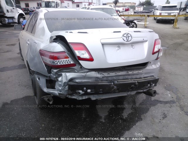 4T4BF3EK8BR190503 - 2011 TOYOTA CAMRY SE/LE/XLE 银色 照片 6