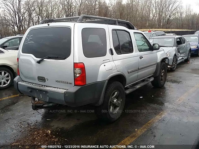 5N1ED28Y62C528512 - 2002 NISSAN XTERRA XE/SE SILVER photo 4