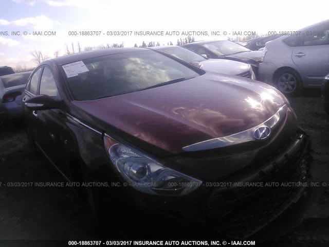 KMHEC4A41DA070544 - 2013 HYUNDAI SONATA HYBRID RED photo 1