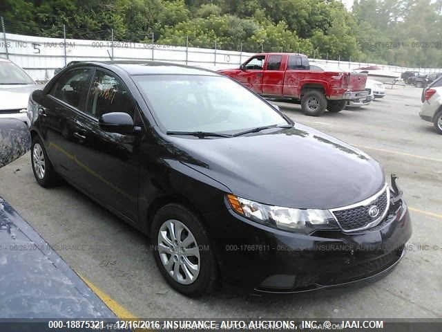 KNAFU4A22C5589241 - 2012 KIA FORTE EX BLACK photo 1