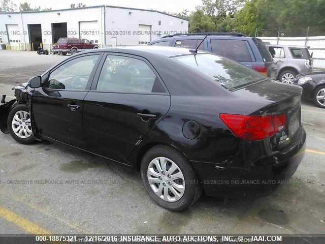 KNAFU4A22C5589241 - 2012 KIA FORTE EX BLACK photo 3