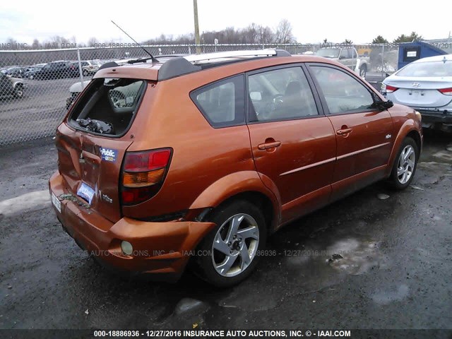 5Y2SL62844Z471284 - 2004 PONTIAC VIBE ORANGE photo 4