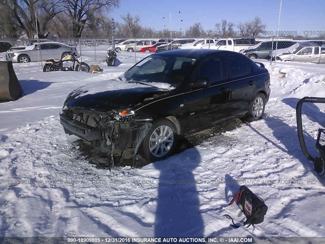 JM1BK324X81848073 - 2008 MAZDA 3 S BLACK photo 2