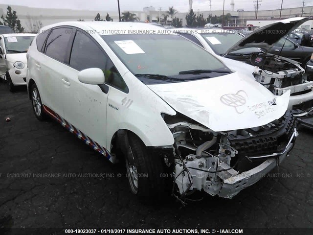 JTDZN3EU9C3021972 - 2012 TOYOTA PRIUS V WHITE photo 1