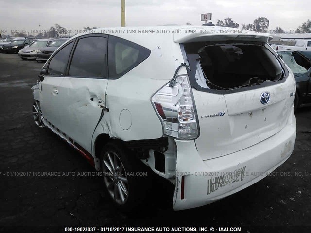 JTDZN3EU9C3021972 - 2012 TOYOTA PRIUS V WHITE photo 3