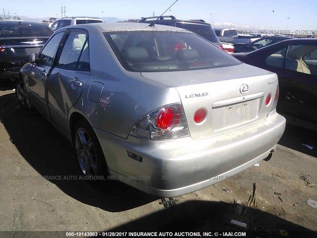 JTHBD182810015726 - 2001 LEXUS IS 300 SILVER photo 3