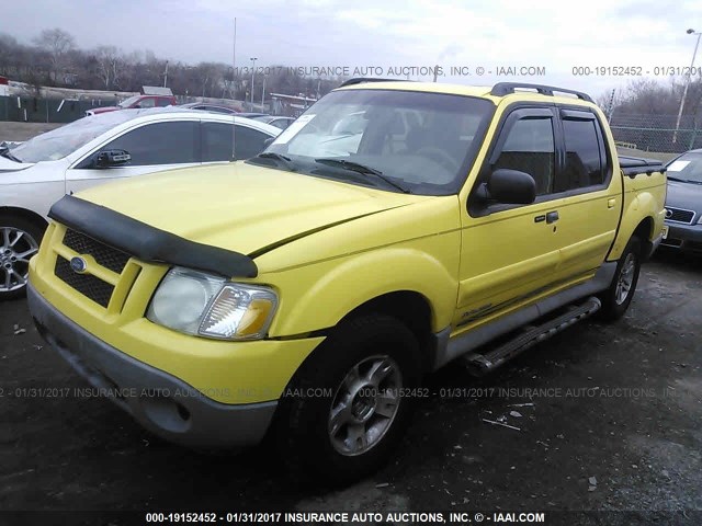 1FMZU77E02UC38508 - 2002 FORD EXPLORER SPORT TR  YELLOW photo 2