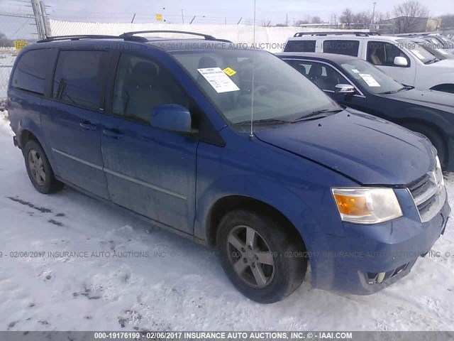 2D4RN5D10AR409084 - 2010 DODGE GRAND CARAVAN SXT BLUE photo 1