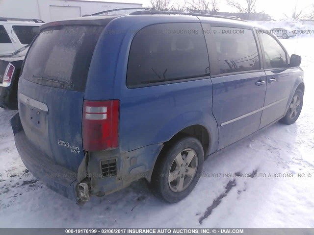 2D4RN5D10AR409084 - 2010 DODGE GRAND CARAVAN SXT BLUE photo 4