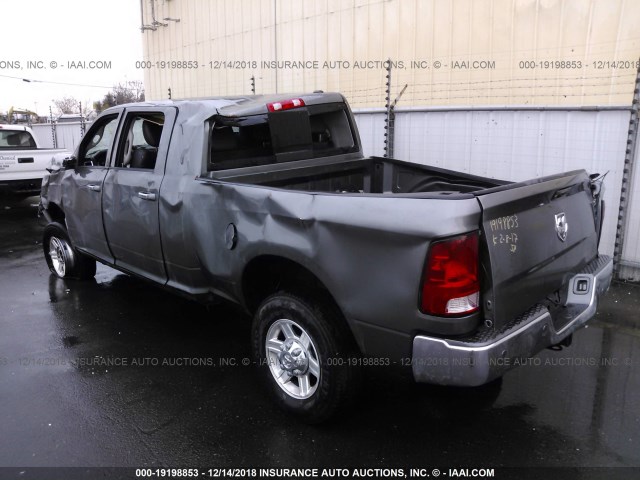 3C6UD5NL4CG337526 - 2012 DODGE RAM 2500 LARAMIE GRAY photo 3