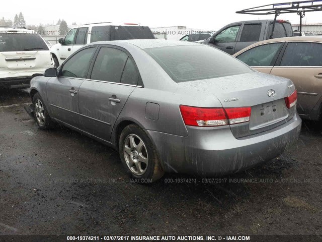 5NPEU46C96H145553 - 2006 HYUNDAI SONATA GLS/LX GRAY photo 3