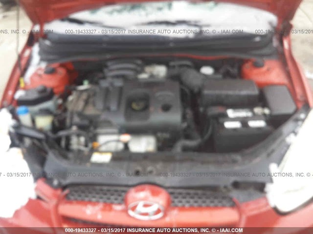 KMHCN36C29U122412 - 2009 HYUNDAI ACCENT SE ORANGE photo 10