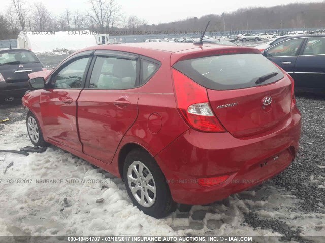 KMHCT5AE9EU193451 - 2014 HYUNDAI ACCENT GLS/GS RED photo 3