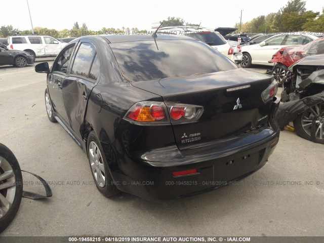 JA32U2FU4FU016169 - 2015 MITSUBISHI LANCER ES BLACK photo 3