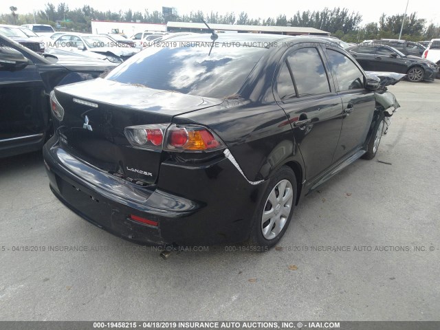 JA32U2FU4FU016169 - 2015 MITSUBISHI LANCER ES BLACK photo 4