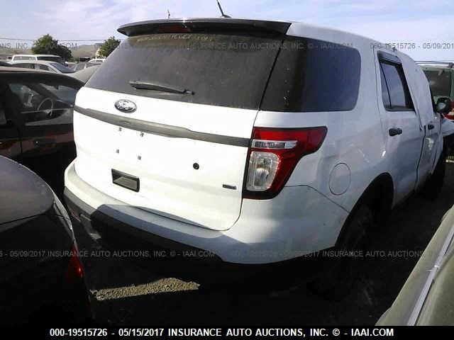 1FM5K8AR5EGA55369 - 2014 FORD EXPLORER POLICE INTERCEPTOR WHITE photo 4