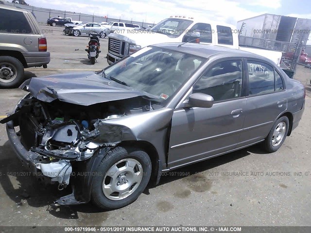 JHMES96664S014008 - 2004 HONDA CIVIC HYBRID GRAY photo 2