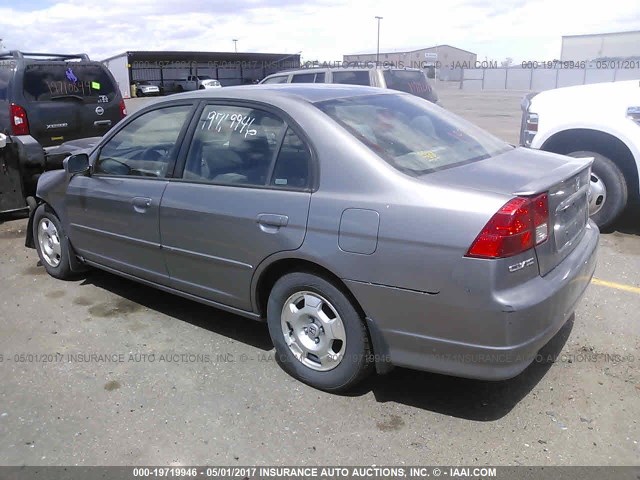 JHMES96664S014008 - 2004 HONDA CIVIC HYBRID GRAY photo 3