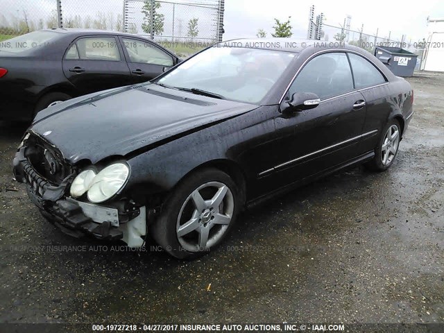 WDBTJ75J15F131297 - 2005 MERCEDES-BENZ CLK 500 BLACK photo 2