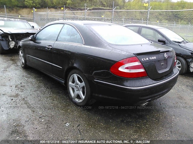 WDBTJ75J15F131297 - 2005 MERCEDES-BENZ CLK 500 BLACK photo 3