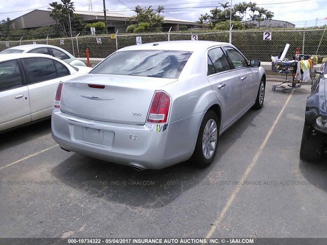 2C3CCACG2CH288496 - 2012 CHRYSLER 300 LIMITED SILVER photo 4