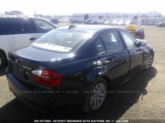 WBAVC73597KP36525 - 2007 BMW 328 XI SULEV Dark Blue photo 4