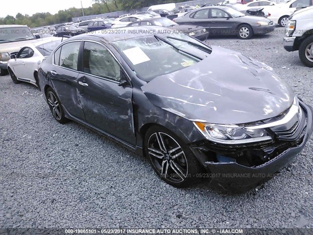 1HGCR2F68GA234547 - 2016 HONDA ACCORD SPORT GRAY photo 1