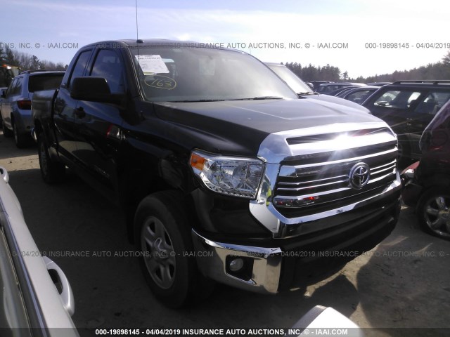 5TFRM5F18GX101085 - 2016 TOYOTA TUNDRA DOUBLE CAB SR/SR5 BLACK photo 1