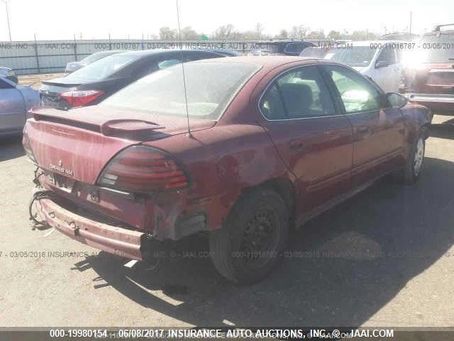 1G2NE52E65M217375 - 2005 PONTIAC GRAND AM SE MAROON photo 4