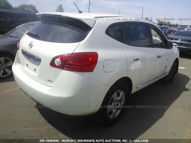 JN8AS5MV2DW639411 - 2013 NISSAN ROGUE S/SV WHITE photo 4