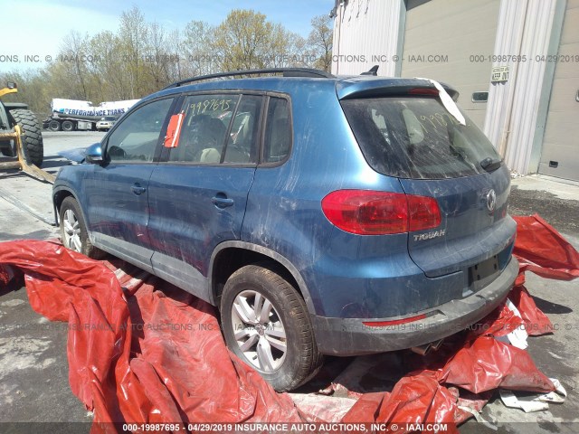 WVGBV7AX2HK004948 - 2017 VOLKSWAGEN TIGUAN S/LIMITED BLUE photo 3
