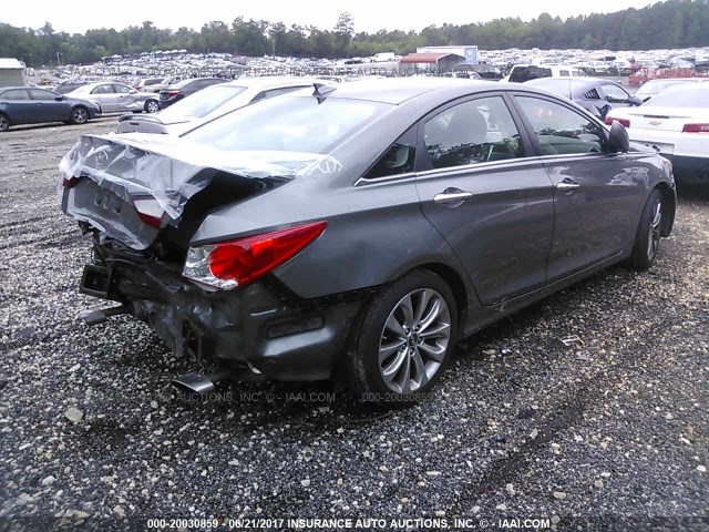 5NPEC4AC7CH431391 - 2012 HYUNDAI SONATA SE/LIMITED GRAY photo 4