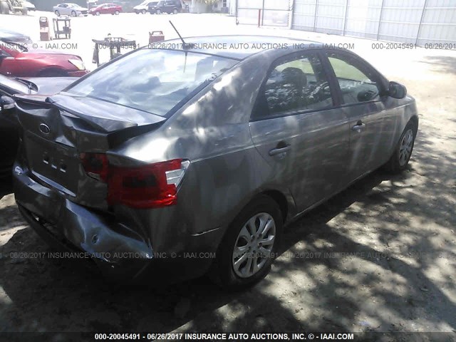 KNAFU4A24C5604287 - 2012 KIA FORTE EX GRAY photo 4