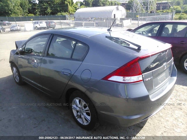 JHMZE2H75AS036616 - 2010 HONDA INSIGHT EX GRAY photo 3