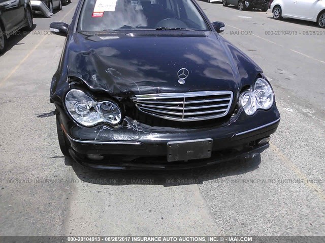 WDBRF52H27F933202 - 2007 MERCEDES-BENZ C 230 BLACK photo 6